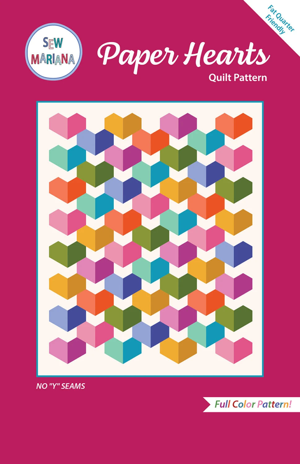 Paper Hearts Quilt Pattern by Sew Mariana