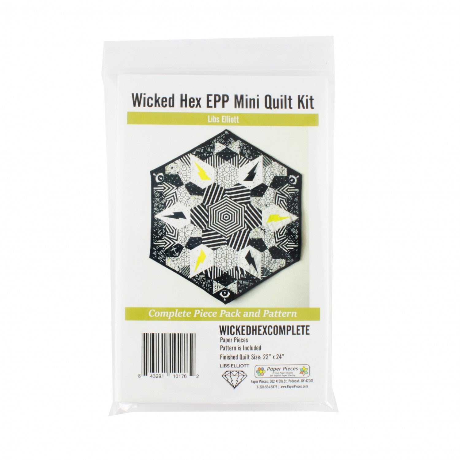 Paper Pieces Pack for Wicked Hex EPP Mini Quilt Pattern Included # WCKDHEXCMP - Special Order
