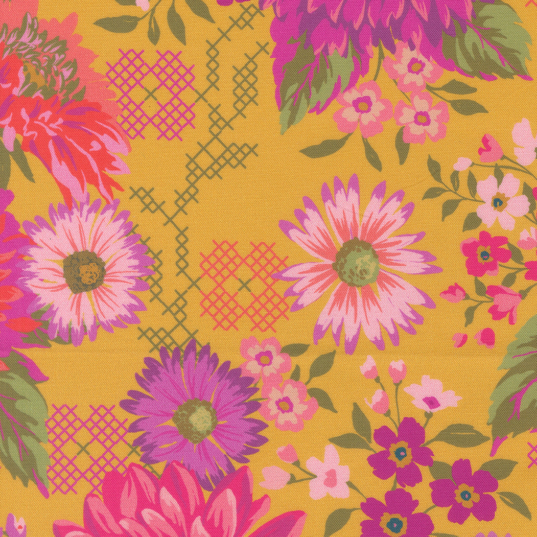 Parlor by Crystal Manning : Happy Blooms Dijon 11960 19