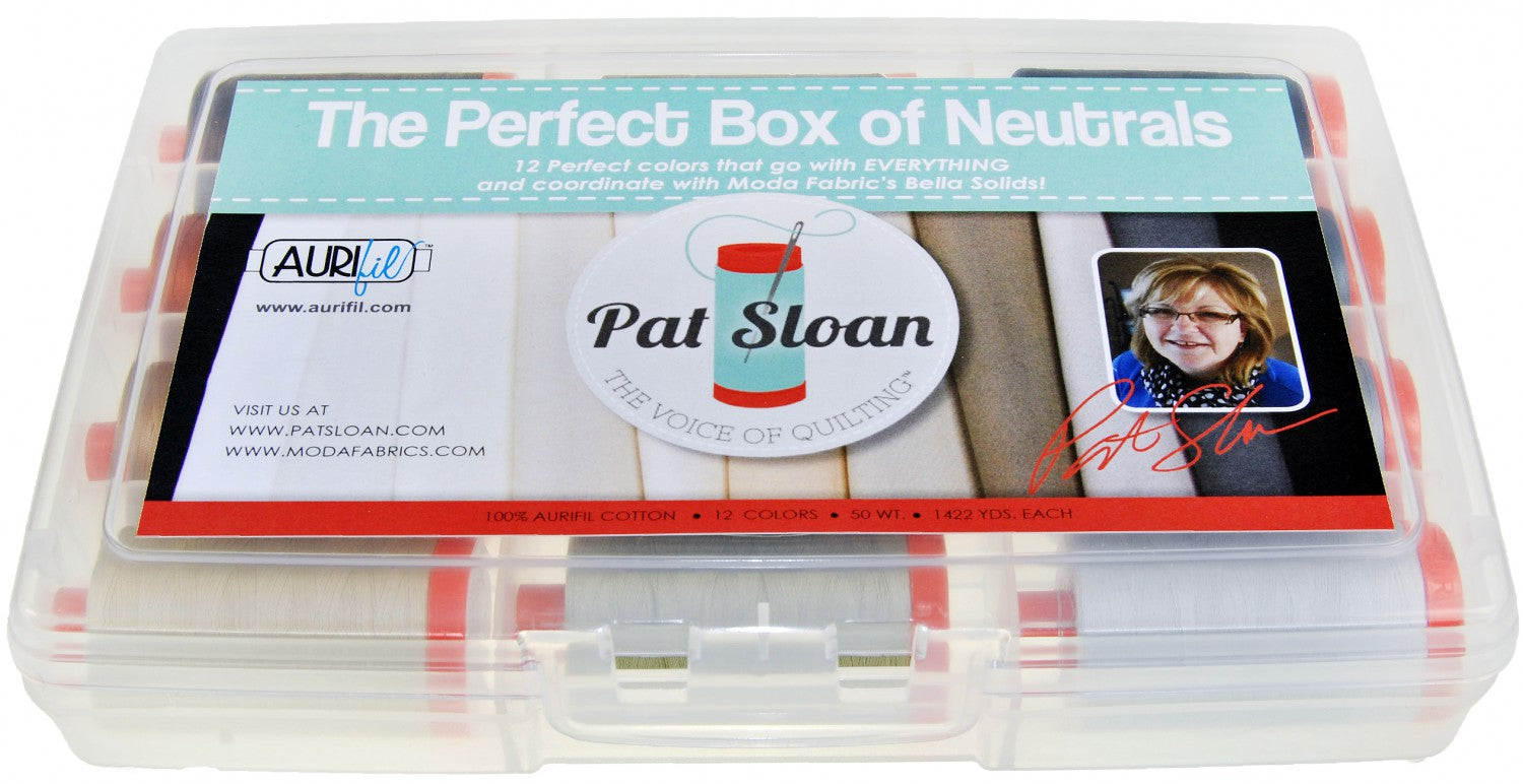 Pat Sloan Perfect Box of Neutrals # PSNB5012 12 Large Spools Cotton 50wt - Special Order