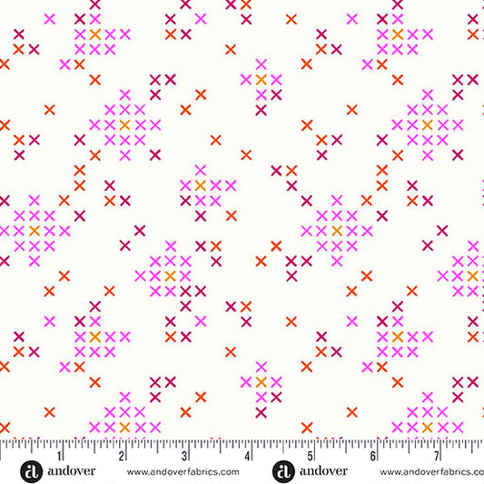 Patchwork and Petals by KP Creates : Floral Stitches Vanilla A-10615-L