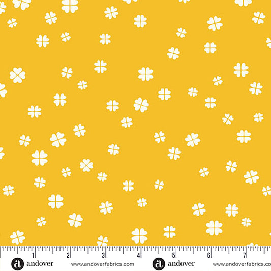 Patchwork and Petals by KP Creates : Lucky Clover Goldenrod A-10616-Y
