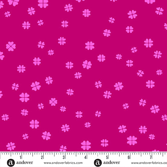 Patchwork and Petals by KP Creates : Lucky Clover Raspberry A-10616-E