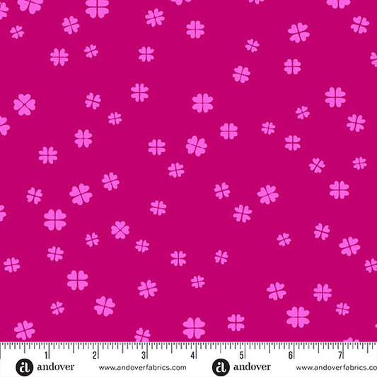 Patchwork and Petals by KP Creates : Lucky Clover Raspberry A-10616-E