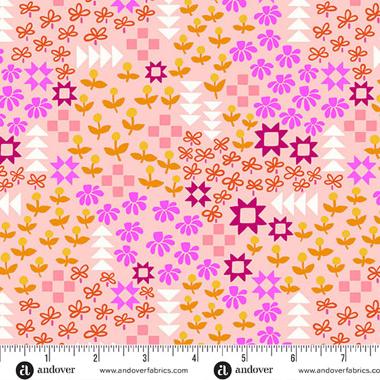 Patchwork and Petals by KP Creates : Patchwork and Petals Petal Peach A-10614-E
