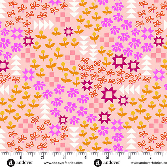 Patchwork and Petals by KP Creates : Patchwork and Petals Petal Peach A-10614-E