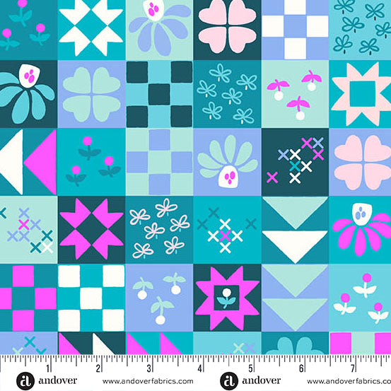 Patchwork and Petals by KP Creates : Pieced Together Dusk A-10613-T