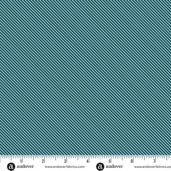Patchwork and Petals by KP Creates : Sweet Stripe Midnight Teal A-10619-T
