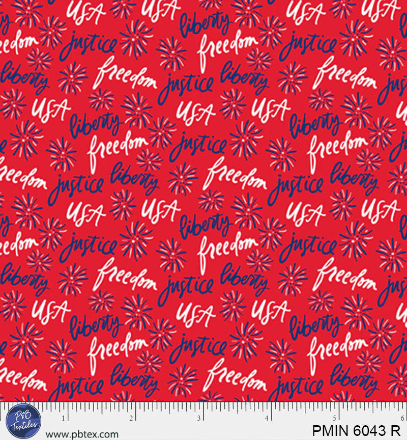 Patriotic Minis by P&B Textiles : PMIN 6043 R