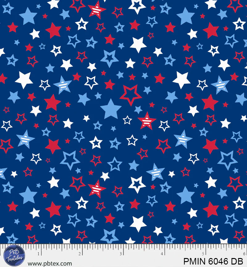 Patriotic Minis by P&B Textiles : PMIN 6046 DB