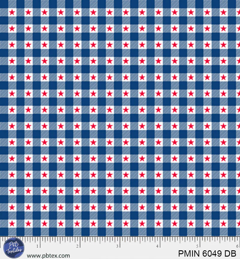 Patriotic Minis by P&B Textiles : PMIN 6049 DB (Estimated Arrival January 2026)