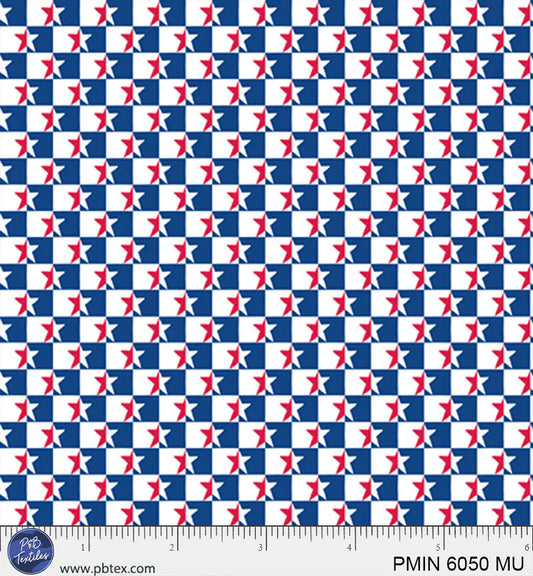 Patriotic Minis by P&B Textiles : PMIN 6050 MU (Estimated Arrival January 2026)