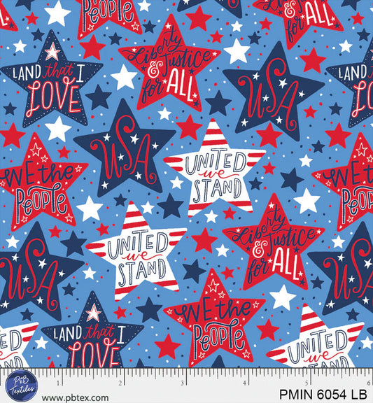 Patriotic Minis by P&B Textiles : PMIN 6054 LB
