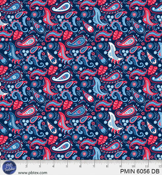 Patriotic Minis by P&B Textiles : PMIN 6056 DB (Estimated Arrival January 2026)