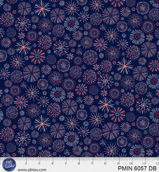 Patriotic Minis by P&B Textiles : PMIN 6057 DB (Estimated Arrival January 2026)