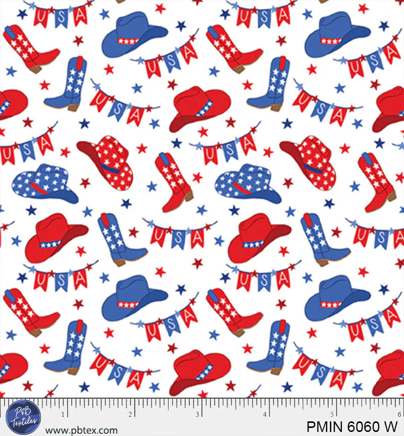 Patriotic Minis by P&B Textiles : PMIN 6060 W (Estimated Arrival January 2026)