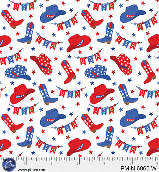 Patriotic Minis by P&B Textiles : PMIN 6060 W (Estimated Arrival January 2026)