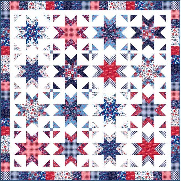 Patriotic Minis by P&B Textiles : Sparklers Quilt Kit (Estimated Arrival January 2026)