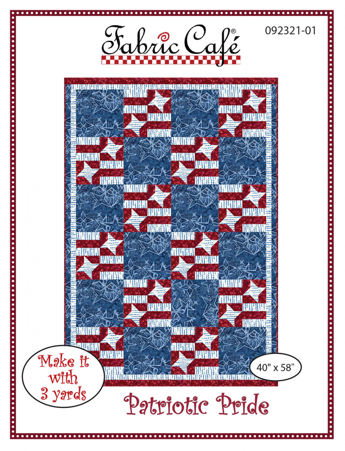 Patriotic Pride Quilt Pattern by Fabric Cafe