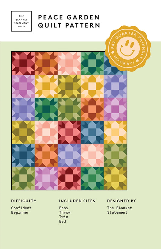 Peace Garden Quilt Pattern by The Blanket Statement