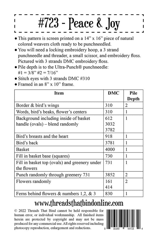 Peace & Joy # TTB723 - Special Order
