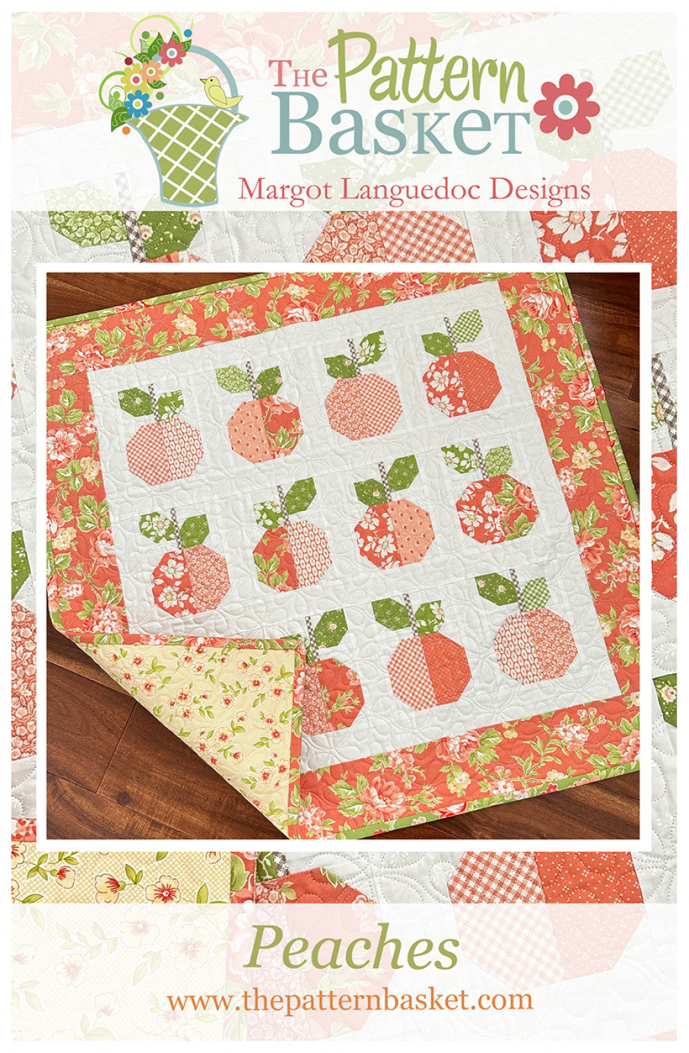 Peaches Table Topper Pattern by The Pattern Basket