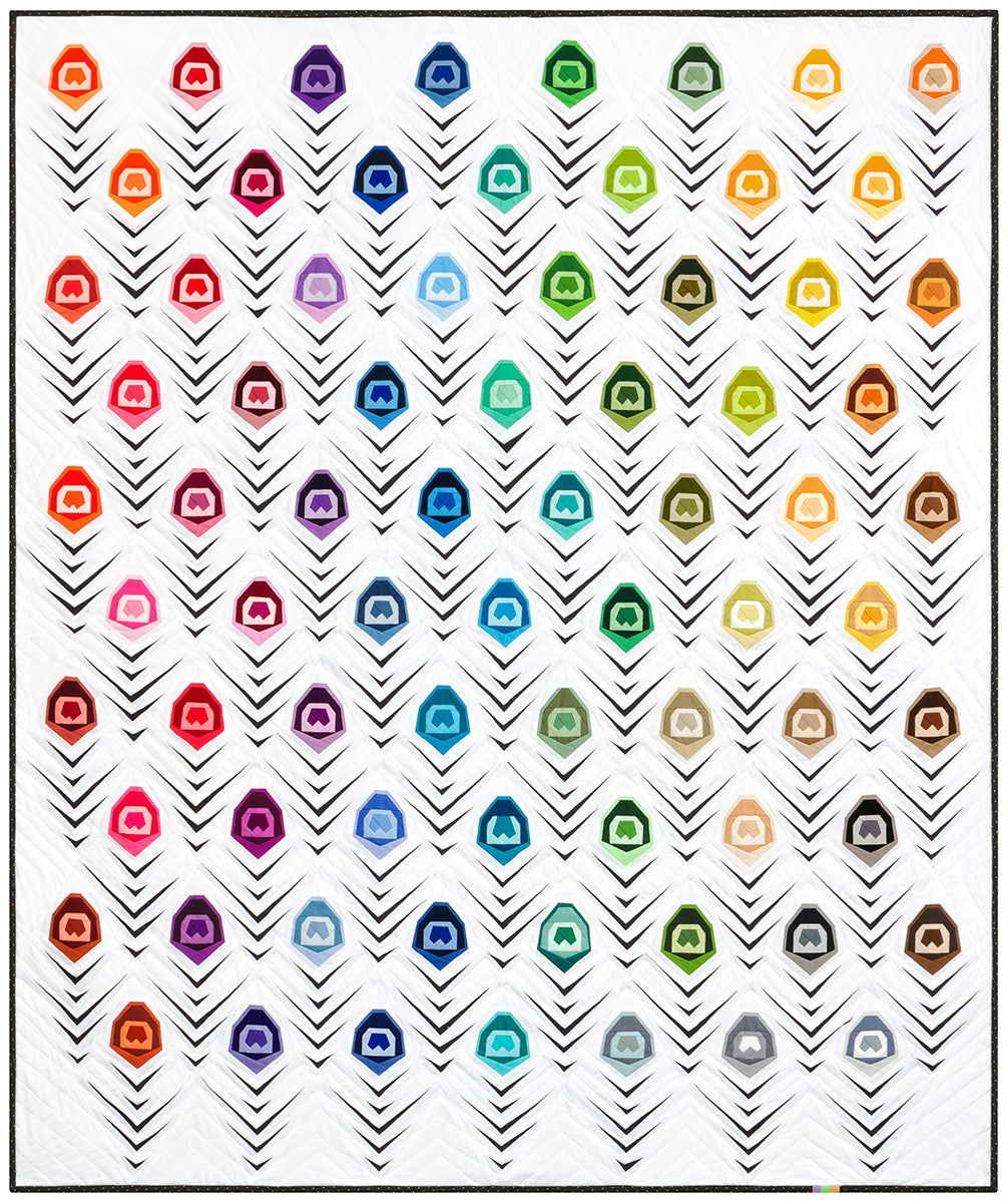 Peacock Abstractions FPP Quilt Pattern by Violet Craft