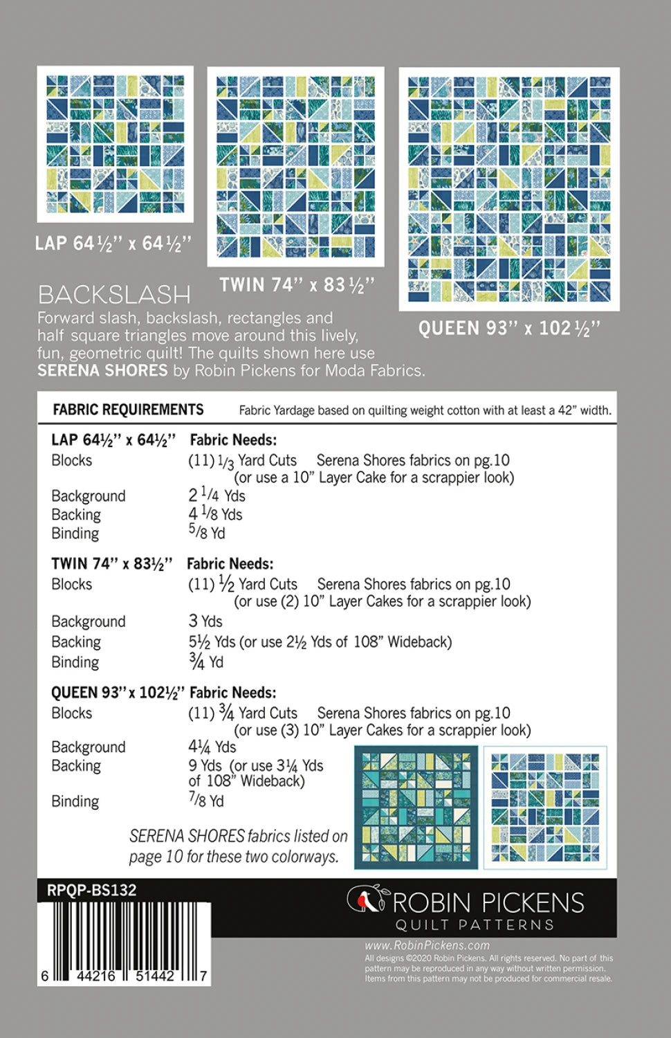 Pebble & Posy by Essoldo Design : Backslash Quilt Kit