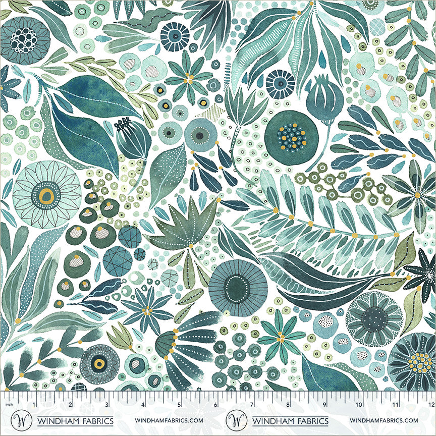 Pebble & Posy by Essoldo Design : Wild Woodland Jade 55787DM-1