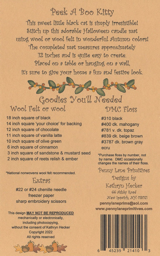 Peek A Boo Kitty # PLP251 - Special Order