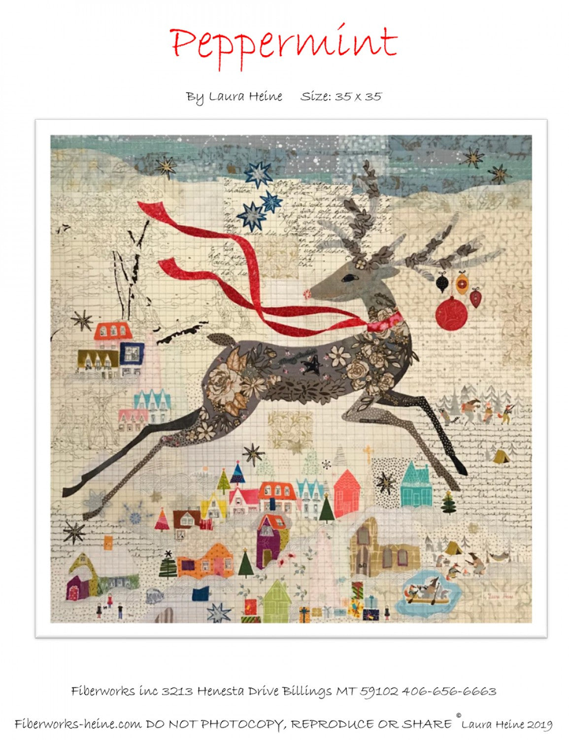 Peppermint Collage Pattern by Laura Heine
