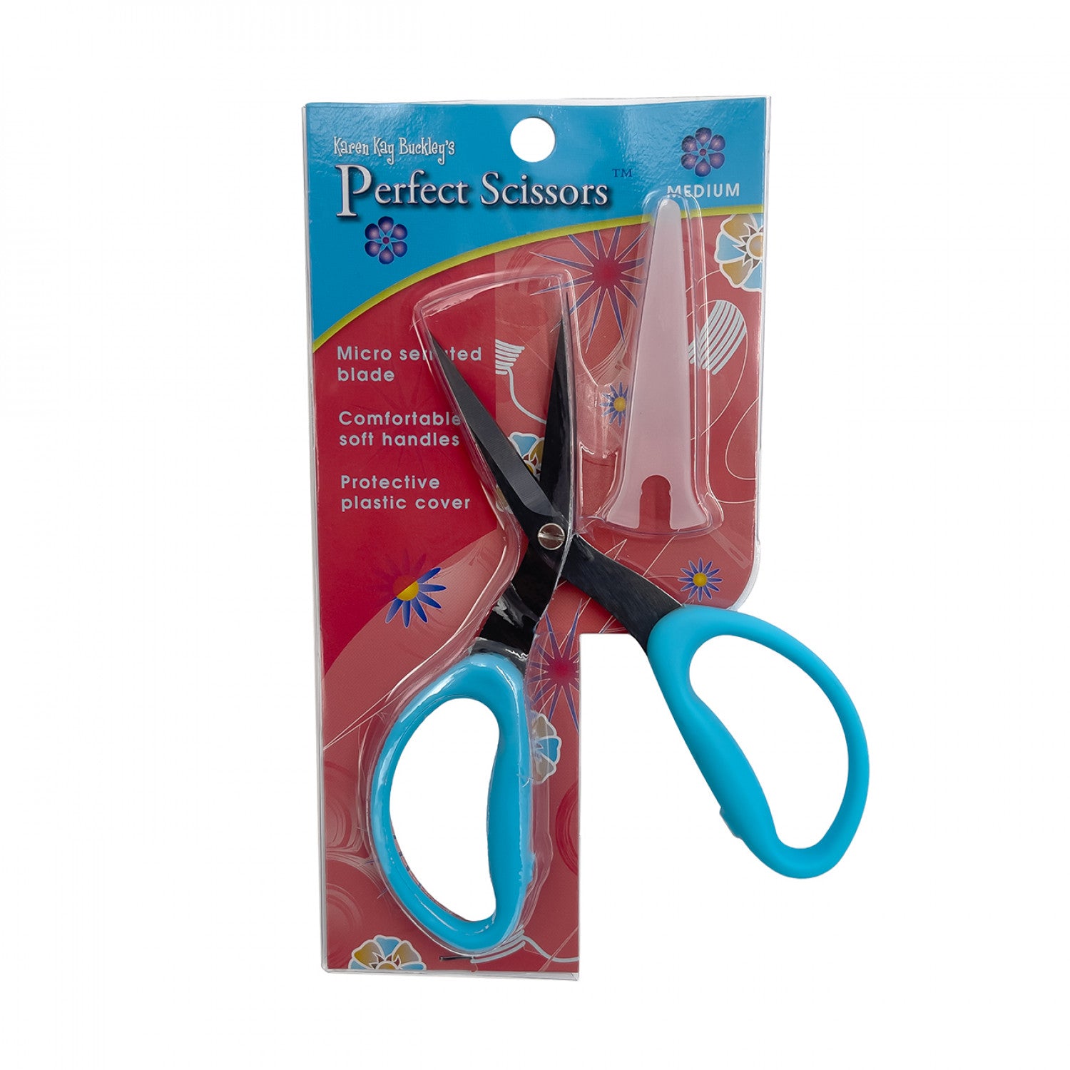 Perfect Scissors by Karen Buckley - Micro-Serrated Non-Slip Blade # KKBPSM - 6 inch Medium