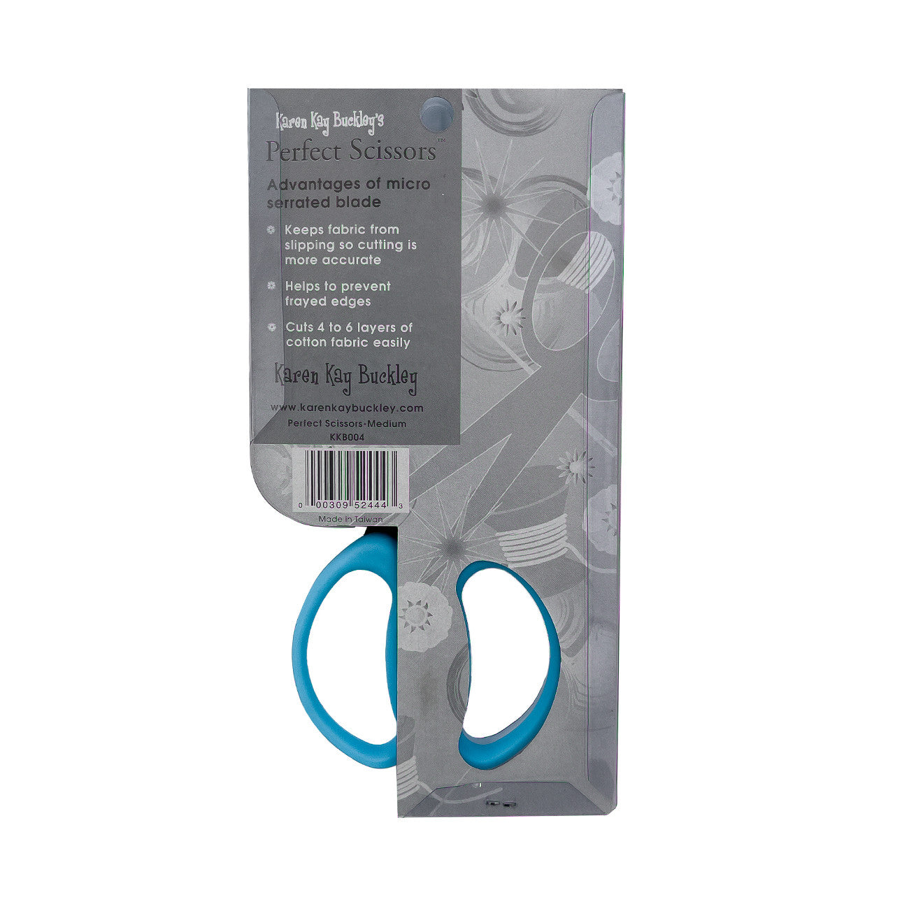 Perfect Scissors by Karen Buckley - Micro-Serrated Non-Slip Blade # KKBPSM - 6 inch Medium