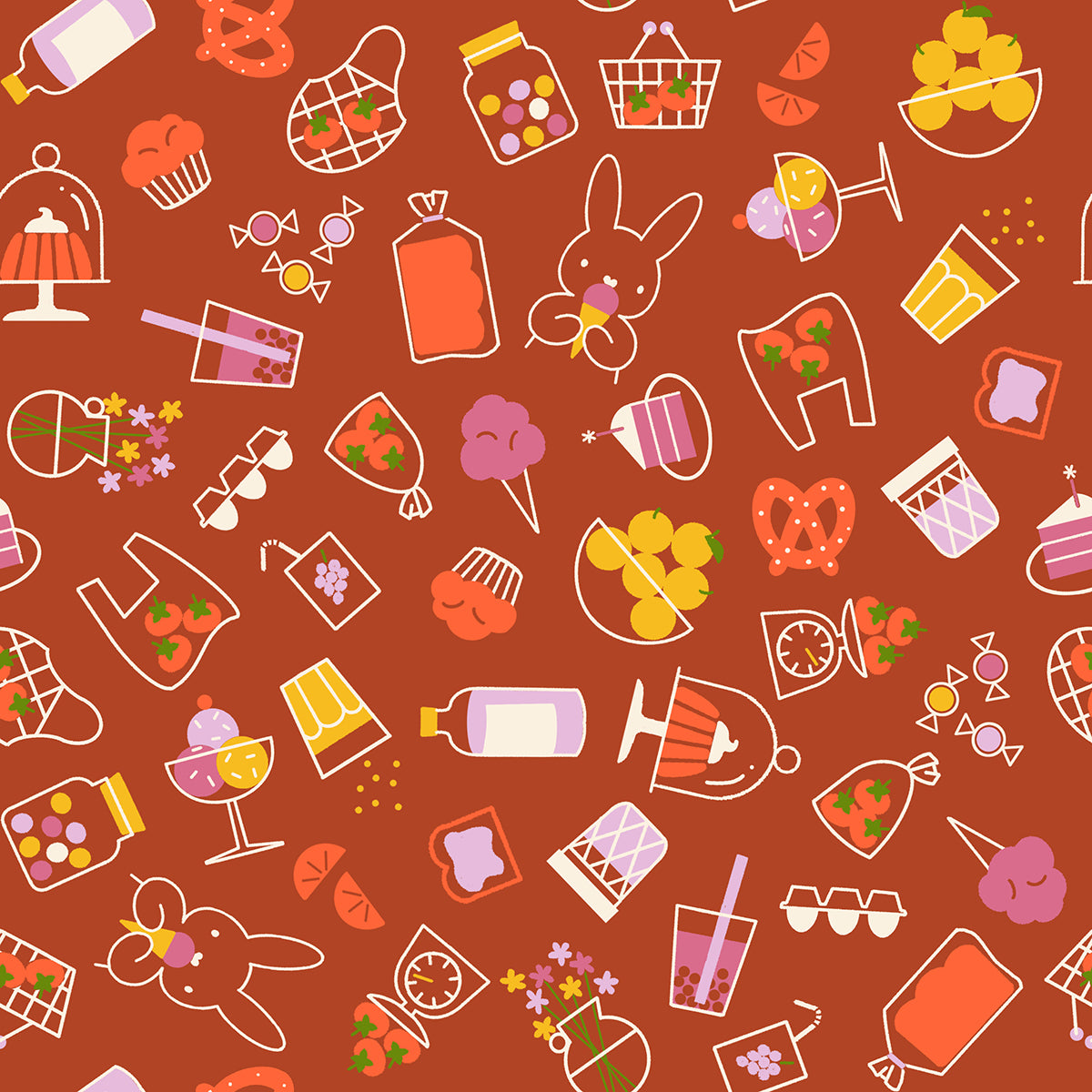 Persimmon by Rashida Coleman-Hale : Bun E's Market Cayenne RS1119 14