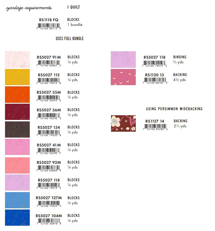 Persimmon by Rashida Coleman-Hale : Color Chaos Quilt Kit