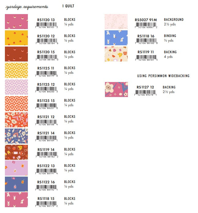 Persimmon by Rashida Coleman-Hale : Doubled Up Quilt Kit