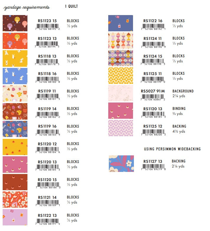 Persimmon by Rashida Coleman-Hale : Folk Festival Quilt Kit