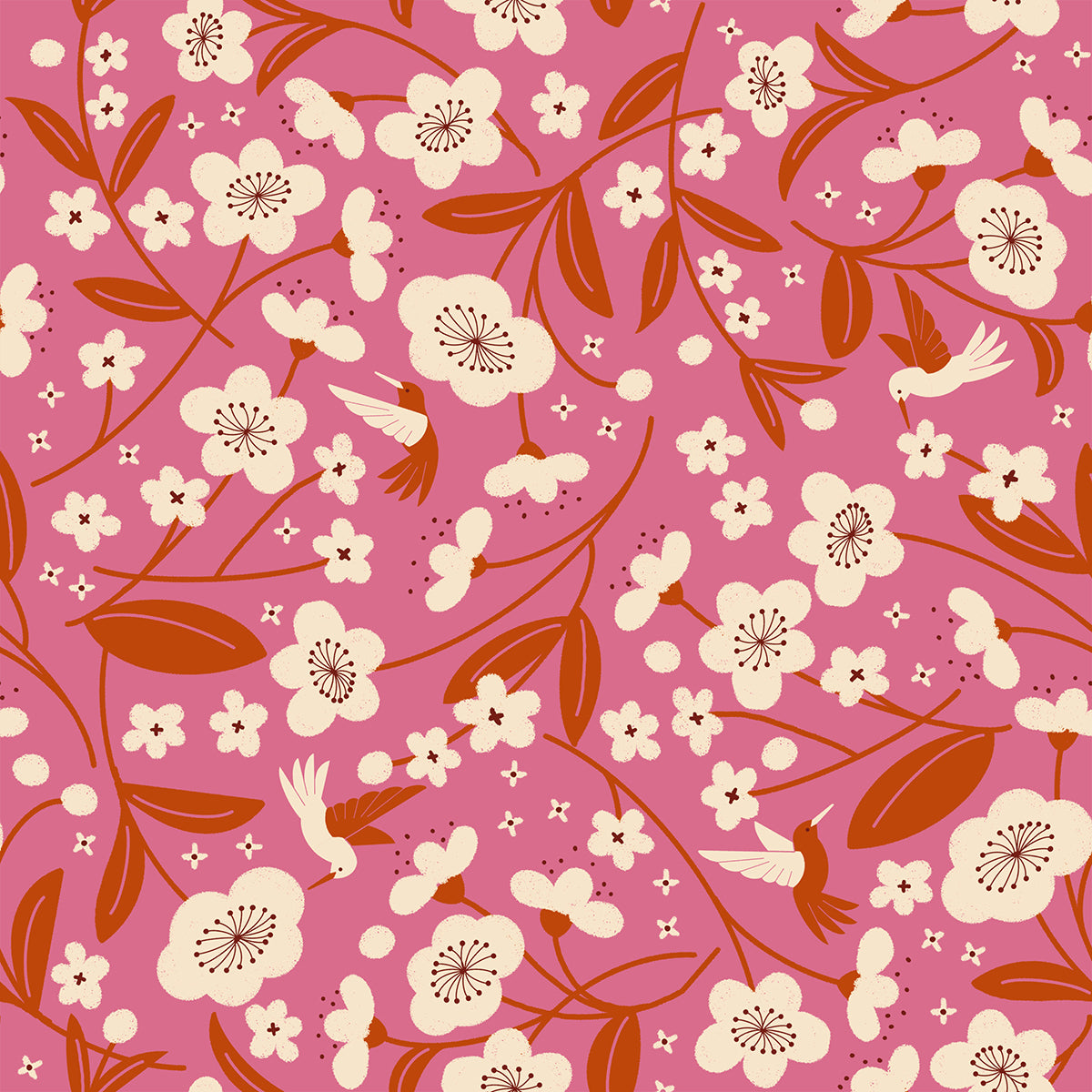 Persimmon by Rashida Coleman-Hale : Persimmon Blossoms Hibiscus RS1121 11