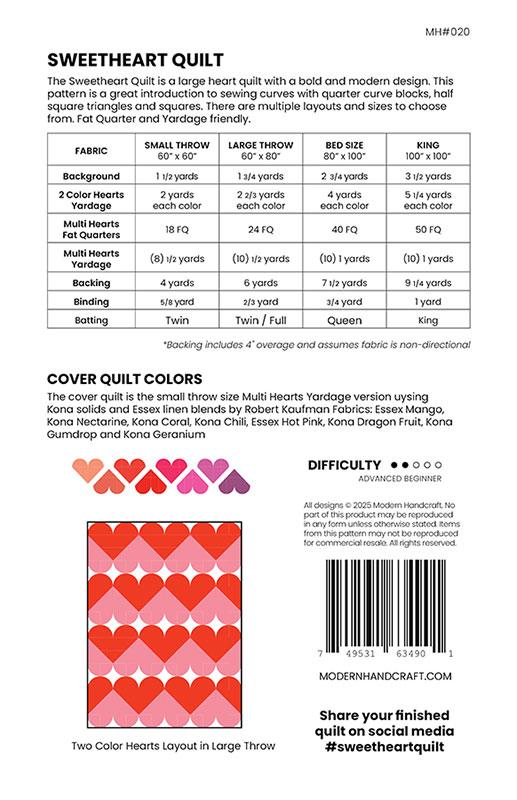 Persimmon by Rashida Coleman-Hale : Sweetheart Quilt Kit