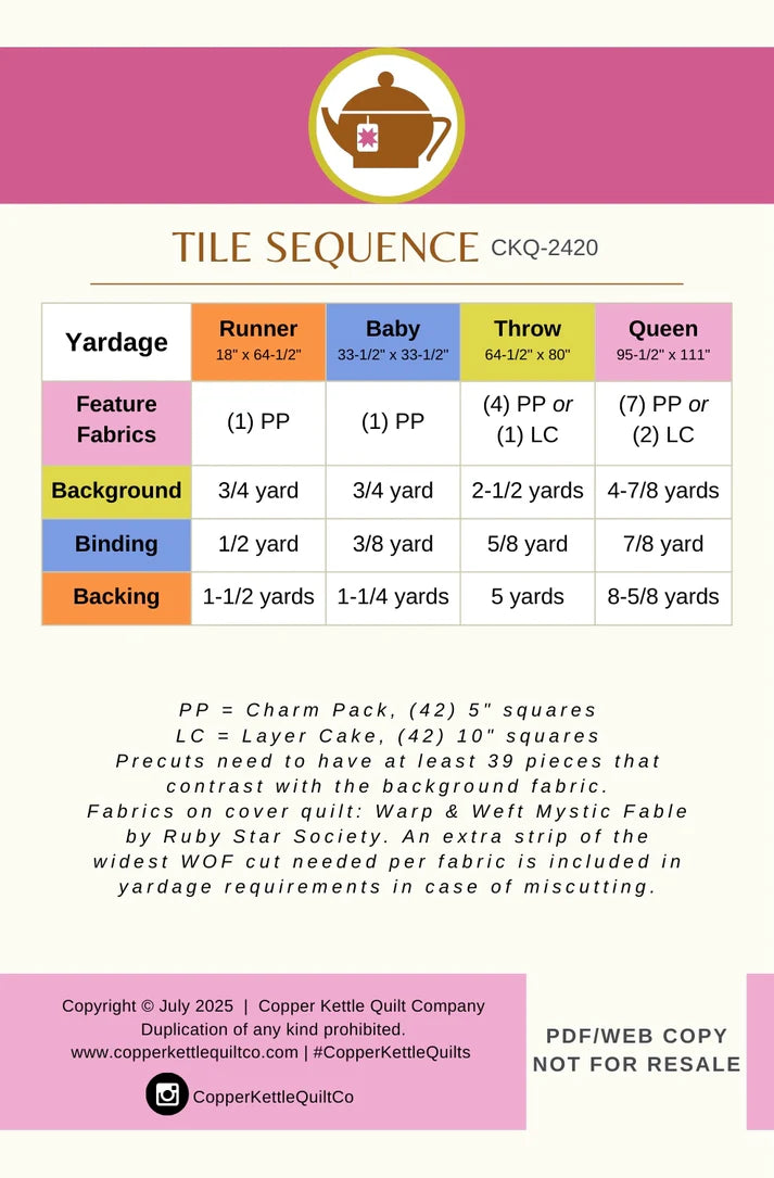 Persimmon by Rashida Coleman-Hale : Tile Sequence Quilt Kit