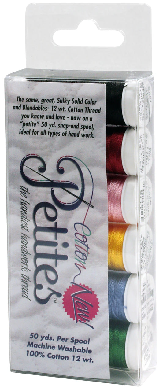 Petites 12wt Cotton Thread 6 Pack Best Selling Colors # 712-01 - Special Order