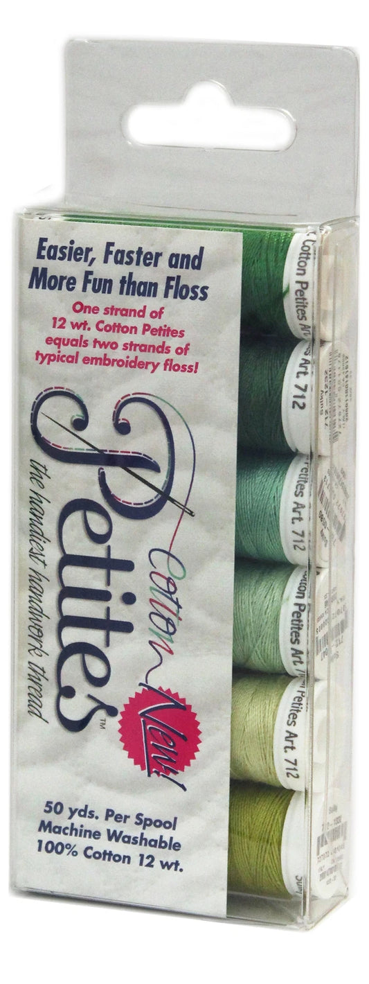 Petites 12wt Cotton Thread 6 Pack Greens # 712-08 - Special Order