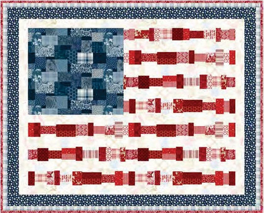 Pieces of America by Lilac Bee Designs : Free PDF Ensign Quilt Pattern