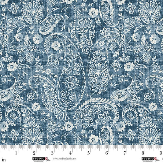 Pieces of America by Lilac Bee Designs : Paisley Blue 8594-73