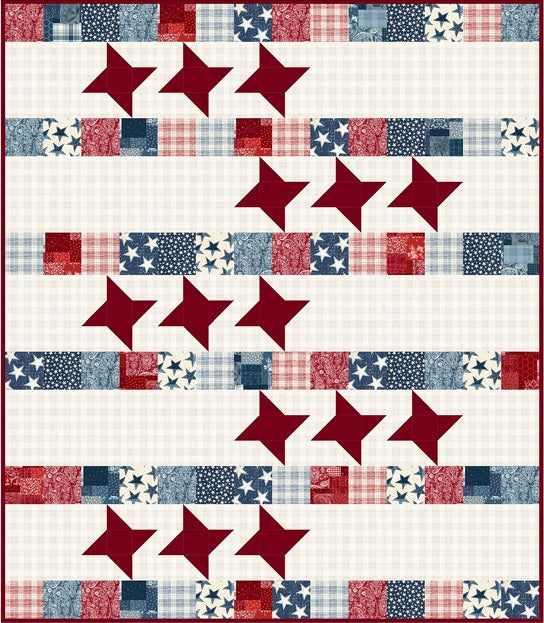 Pieces of America by Lilac Bee Designs : Salute Quilt Kit (Estimated Arrival December 2025)
