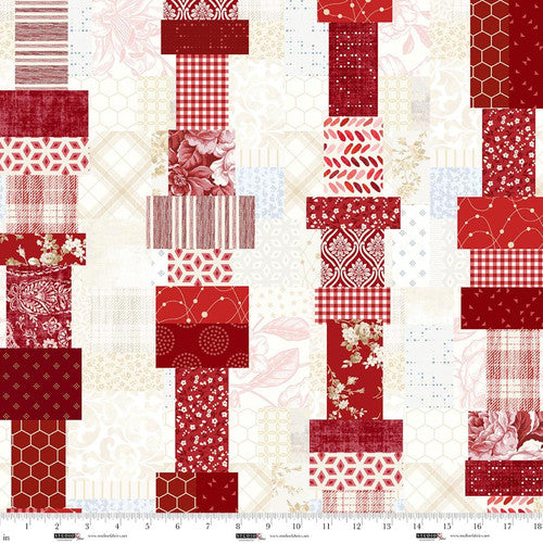 Pieces of America by Lilac Bee Designs : Stripe Ruby 8588-82