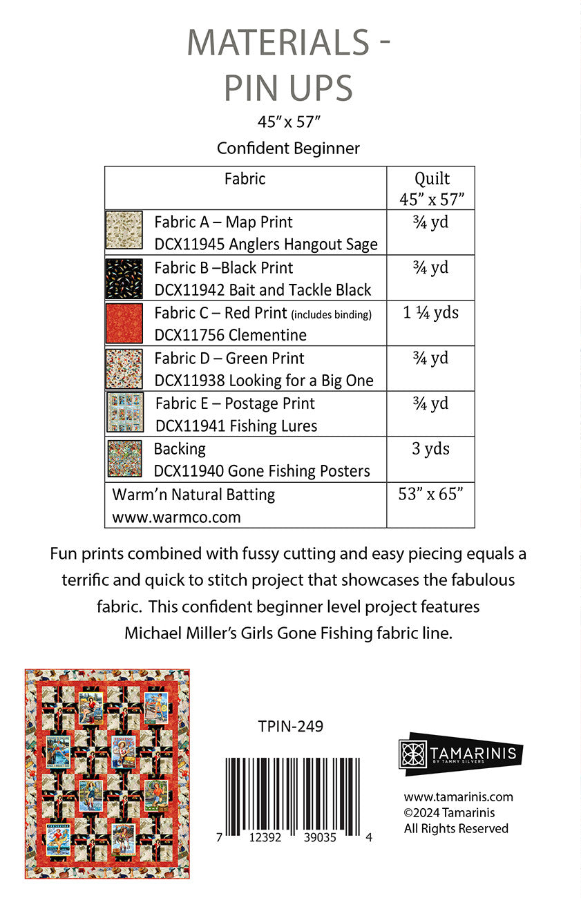 Pin Ups Quilt Pattern by Tamarinis