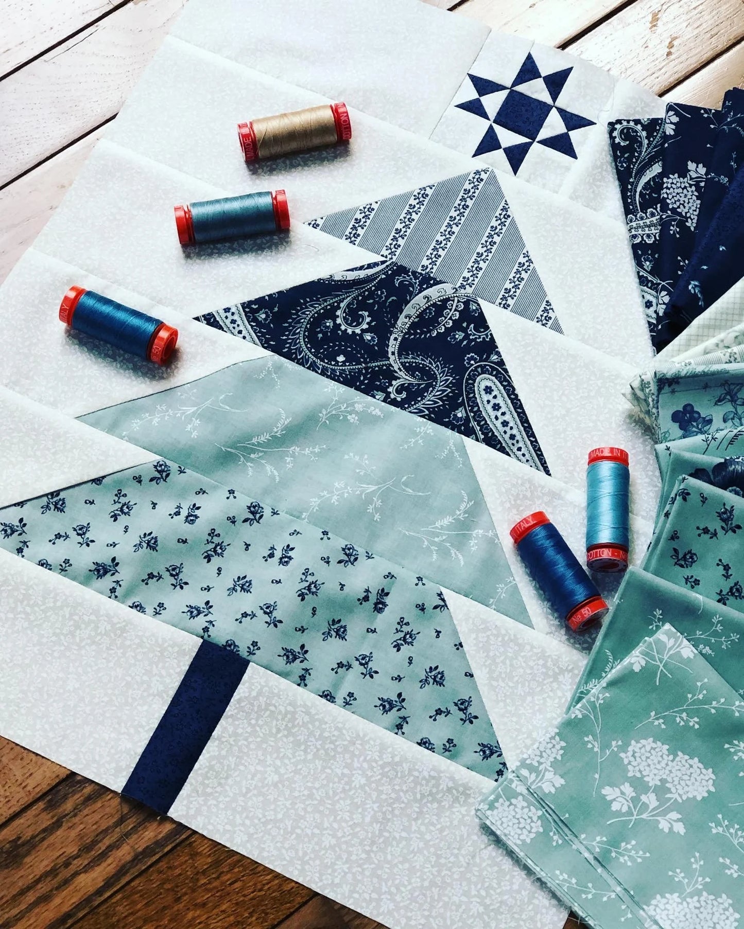 Pine-ing for Christmas Quilt Pattern by Wendy Sheppard (use to build kit with Speckled)