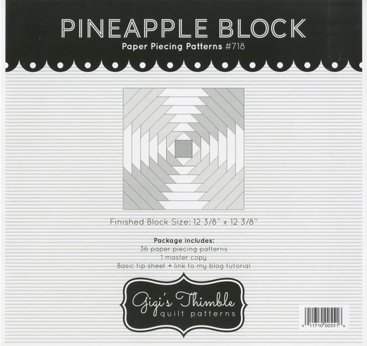 Pineapple Block Paper Piecing Papers by Gigi's Thimble