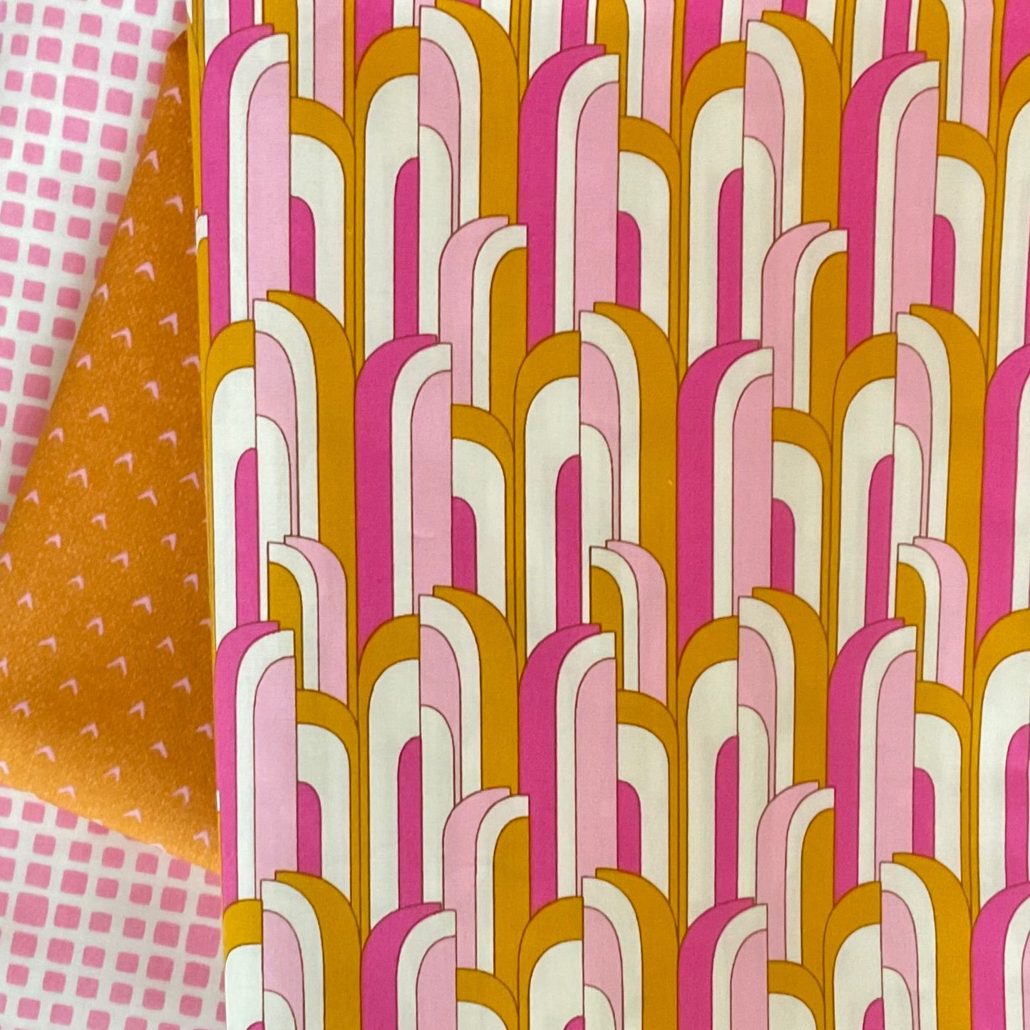 Pink Curves - Curated Whole Cloth Quilt Kit Bundle by Art Gallery Fabrics #9